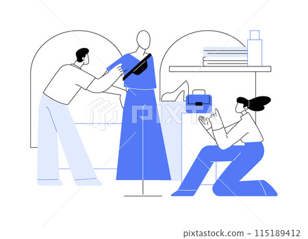 Shop window design isolated cartoon vector illustrations. Shop window design isolated cartoon vector illustrations. 115189412