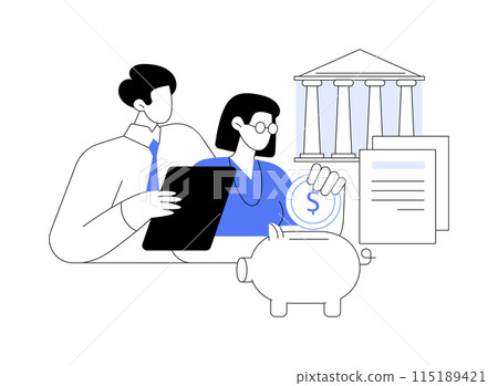 Open saving account isolated cartoon vector illustrations. 115189421