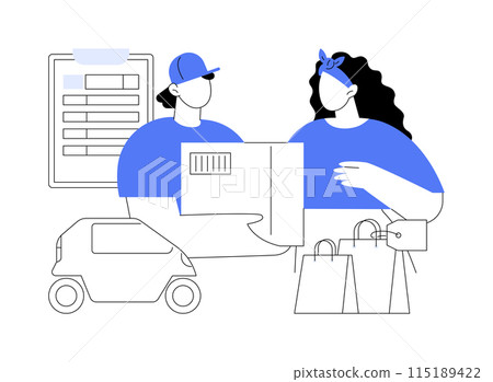 Goods delivery service isolated cartoon vector illustrations. 115189422
