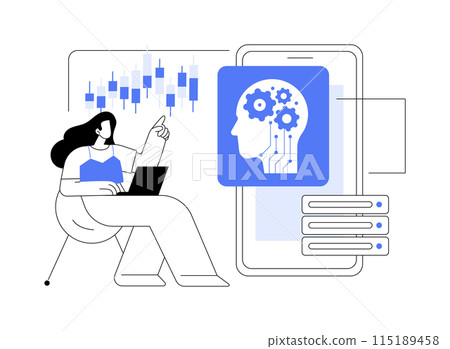 Trading bot isolated cartoon vector illustrations. 115189458