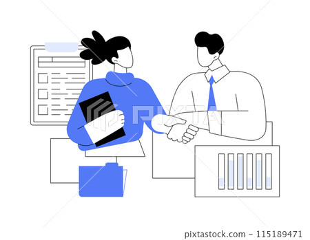 Making a deal isolated cartoon vector illustrations. Making a deal isolated cartoon vector illustrations. 115189471
