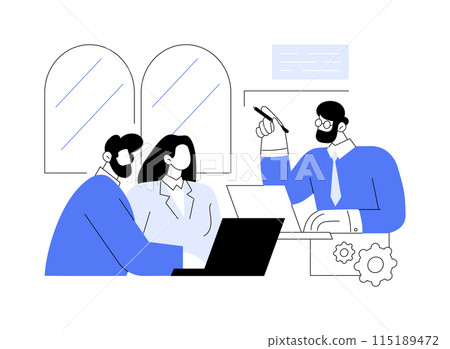 Business meeting isolated cartoon vector illustrations. 115189472
