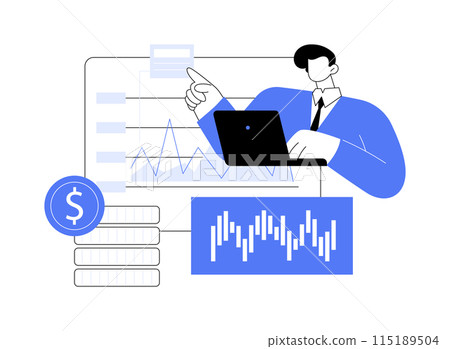 Hedge fund trader isolated cartoon vector illustrations. 115189504