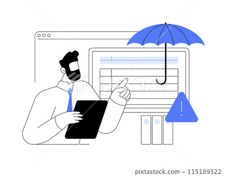 Risk manager isolated cartoon vector illustrations. Risk manager isolated cartoon vector illustrations. 115189522