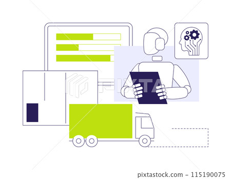 AI-Streamlined Routine Inquiries Handling abstract concept vector illustration. 115190075