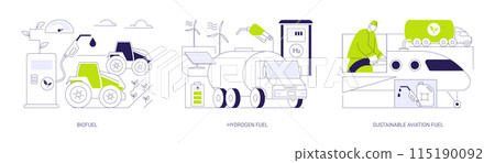 Renewable fuels abstract concept vector illustrations. 115190092