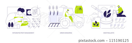 Plant health products abstract concept vector illustrations. Plant health products abstract concept vector illustrations. 115190125