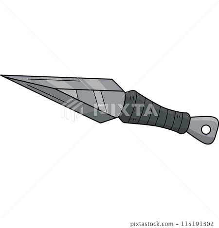 Ninja Kunai Cartoon Colored Clipart Illustration Ninja Kunai Cartoon Colored Clipart Illustration 115191302