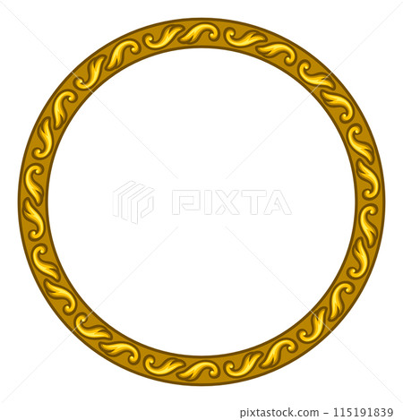 Frame in baroque style. Decorative curling design. 115191839