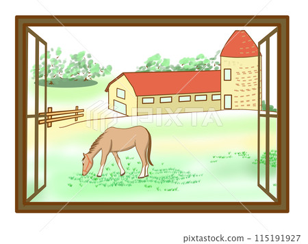 Fake Window - Farm Scene 115191927