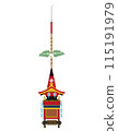 Vector illustration of the Naginata-boko float from the Gion Festival in Kyoto 115191979
