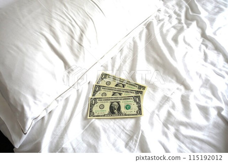 Pillow tip Bed making tip Dollar Pillow tip Bed making tip Dollar 115192012