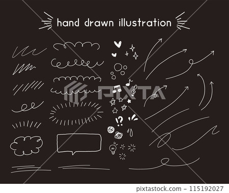 Simple hand-drawn illustration set_2 Simple hand-drawn illustration set_2 115192027