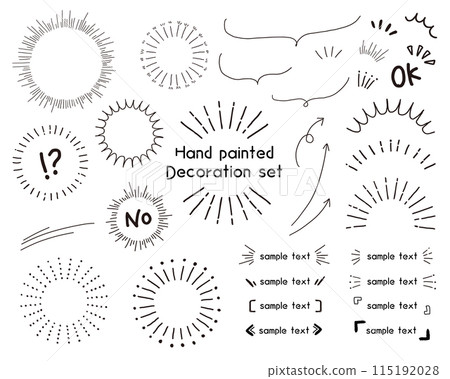 Set of hand-drawn focus lines and frames_1 115192028