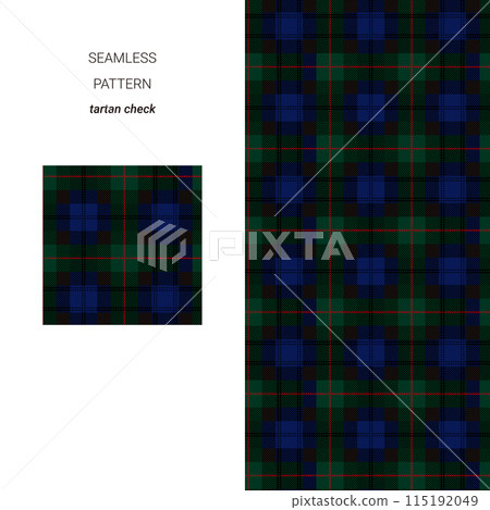 Blackwatch tartan seamless pattern Blackwatch tartan seamless pattern 115192049