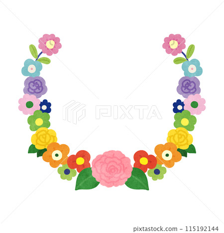 可愛的彩色花框 115192144