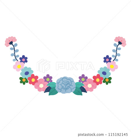 Adult cute colorful flower frame Adult cute colorful flower frame 115192145