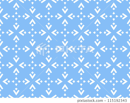 Abstract geometric pattern. A seamless vector background. White and blue ornament. Graphic modern pattern. Simple lattice graphic design 115192343