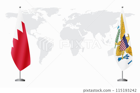 Bahrain and United States Virgin Islands flags for official 115193242