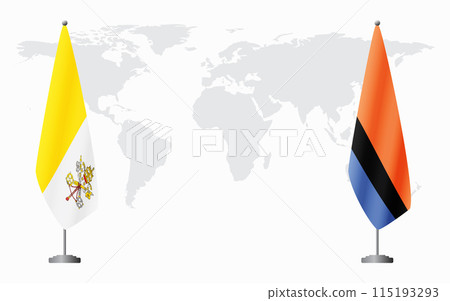Vatican and Chagos Islands flags for official meeting Vatican and Chagos Islands flags for official meeting 115193293