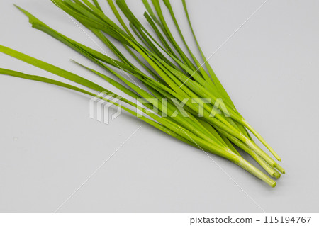 Bunch of chives with white background 115194767