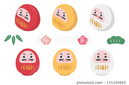 Daruma illustration set 115194885