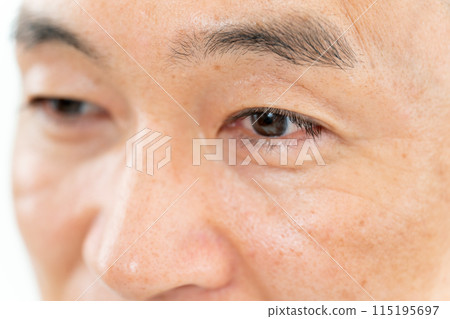 Middle male eyes close up 115195697