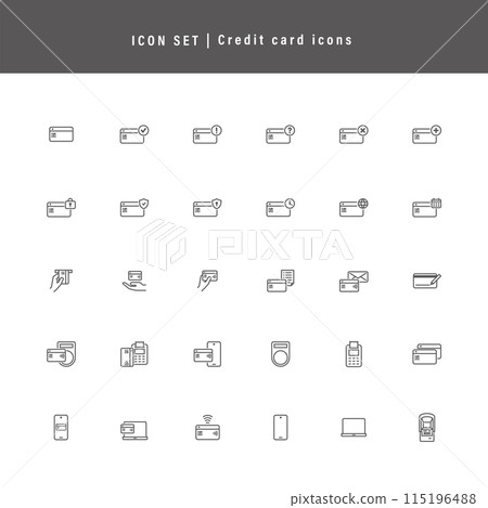 金錢圖示集：簡單可愛的信用卡 115196488