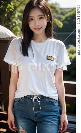 微笑的女人行走 微笑的女人行走 115196793