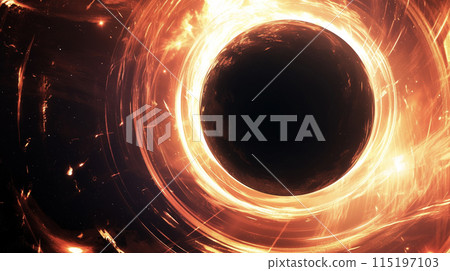 Black hole background illustration AI image 115197103