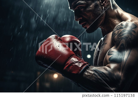boxer in fighting gloves 115197138