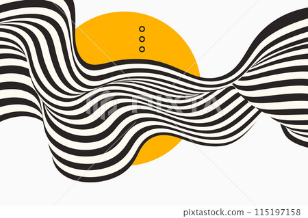 Abstract background optical illusion, black and white curves, flow, wave. Abstract background optical illusion, black and white curves, flow, wave. 115197158