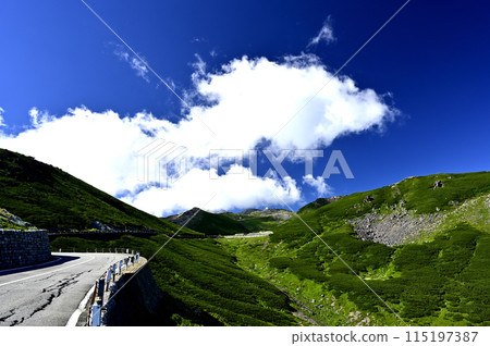 Scenery seen from Norikura Skyline in summer (Photo taken at Norikura Skyline) 115197387