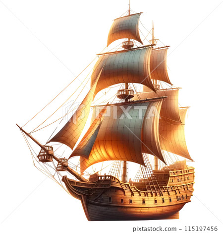 3D pirate ship 115197456