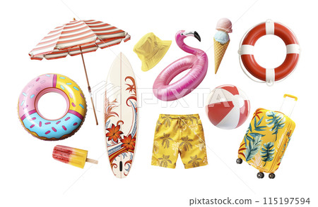 Summer set in yellow color 115197594
