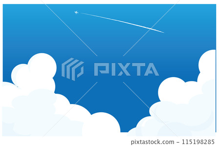 Summer cumulonimbus cloud illustration background 115198285