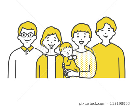 Close family of three generations Close family of three generations 115198993