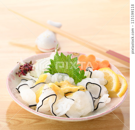 Whale tail feathers (Obaki) from Taiji, Wakayama Prefecture. The name comes from the feather-like shape of the skin of the whale's tail. Whale tail feathers (Obaki) from Taiji, Wakayama Prefecture. The name comes from the feather-like shape of the skin of the whale's tail. 115199118