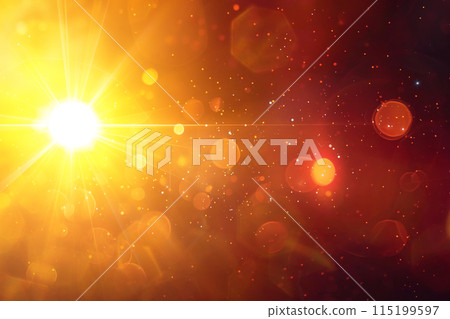 Abstract Natural Sun flare on the black Abstract Natural Sun flare on the black 115199597