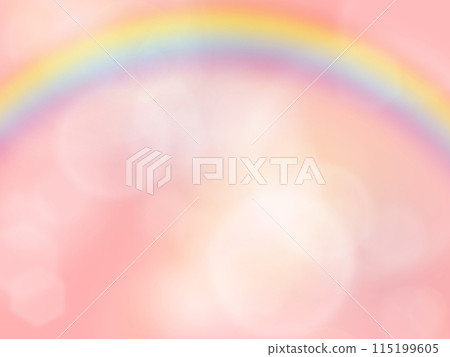 Pink background and rainbow image material 115199605