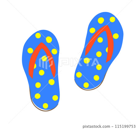 Colorful flip flops illustration Colorful flip flops illustration 115199753