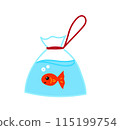 Cute goldfish illustration 115199754