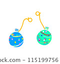 Cute two yoyo illustration 115199756