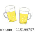 Illustration of beer toasting 115199757