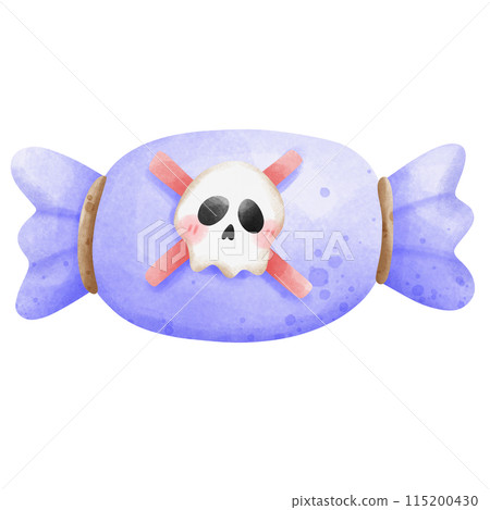 cute skull candy, Halloween element decoration. 115200430