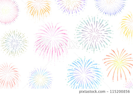 煙火水彩插圖背景框架 115200856