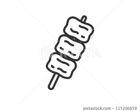 食品攤位的牛肋骨串圖示（畫線）插圖 115200859
