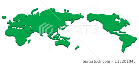 三維簡單世界地圖透明背景向量素材 115201043