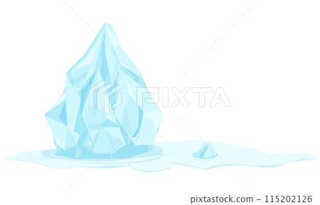 Illustration of melting ice cubes 115202126