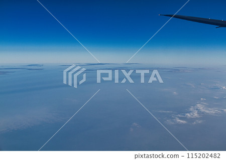 Landscape seen from an airplane 115202482
